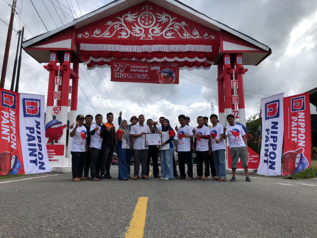 GAPURA SIMPANG TERITIT MASUK KATAGORI 5 TERBAIK LUAR PULAU JAWA, YANG DI SEPONSORI OLEH NIPONPEN